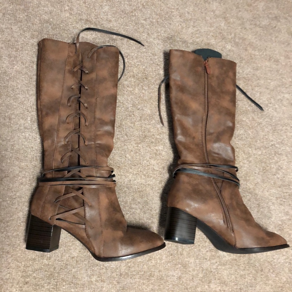 super cute tie wrap fall boots!